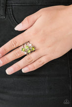 Load image into Gallery viewer, Paparazzi Accessories ⚘ Metro Mingle - Green Ring⚘ Flat Rate Ship $4.50 ⚘
