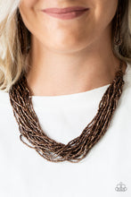 Load image into Gallery viewer, Paparazzi Accessories ⚘ The Speed of STARLIGHT - Copper Necklace⚘ Flat Rate Ship $4.50 ⚘
