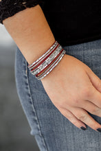 Load image into Gallery viewer, Paparazzi Accessories ⚘ Rebel In Rhinestones - Red Bracelet⚘ Flat Rate Ship $4.50 ⚘
