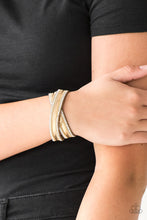 Load image into Gallery viewer, Paparazzi Accessories ⚘ Rocker Rivalry - Gold Bracelet⚘ Flat Rate Ship $4.50 ⚘
