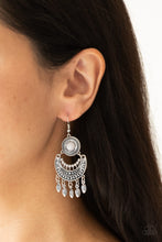 Load image into Gallery viewer, Paparazzi Accessories ⚘ Mantra to Mantra - Silver Earrings⚘ Flat Rate Ship $4.50 ⚘

