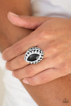 Load image into Gallery viewer, Paparazzi Accessories ⚘ Royal Radiance - Black Ring⚘ Flat Rate Ship $4.50 ⚘
