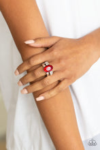Load image into Gallery viewer, Paparazzi Accessories ⚘ Shine Bright Like A Diamond - Red Ring⚘ Flat Rate Ship $4.50 ⚘
