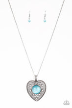Load image into Gallery viewer, pittmanbling-and-jewelry-inc-presentsone-heart-blue-necklace-paparazzi-accessories
