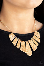 Load image into Gallery viewer, Paparazzi Accessories ⚘ Texture Tigress - Gold Necklace⚘ Flat Rate Ship $4.50 ⚘
