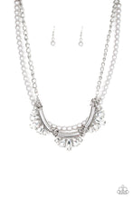 Load image into Gallery viewer, pittmanbling-and-jewelry-inc-presentsbow-before-the-queen-silver-necklace-paparazzi-accessories
