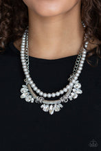 Load image into Gallery viewer, Paparazzi Accessories ⚘ Bow Before The Queen - Silver Necklace⚘ Flat Rate Ship $4.50 ⚘

