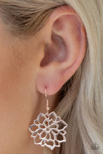 Load image into Gallery viewer, Paparazzi Accessories ⚘ Darling Dahlia - Rose Gold Earrings⚘ Flat Rate Ship $4.50 ⚘
