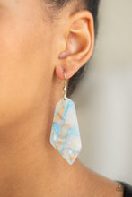 Load image into Gallery viewer, Paparazzi Accessories ⚘ Walking On WATERCOLORS - Blue Earrings⚘ Flat Rate Ship $4.50 ⚘
