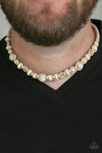 Load image into Gallery viewer, Paparazzi Accessories ⚘ Shark Baiter - White Mens Necklace⚘ Flat Rate Ship $4.50 ⚘
