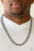 Load image into Gallery viewer, Paparazzi Accessories ⚘ Big Win - Black Mens Necklace⚘ Flat Rate Ship $4.50 ⚘
