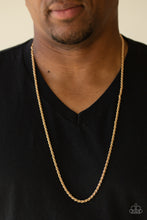 Load image into Gallery viewer, Paparazzi Accessories ⚘ The Go-To Guy - Gold Mens Necklace⚘ Flat Rate Ship $4.50 ⚘
