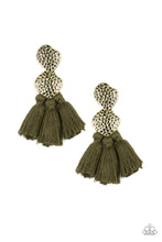 Load image into Gallery viewer, pittmanbling-and-jewelry-inc-presentstenacious-tassel-green-post earrings-paparazzi-accessories

