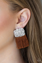Load image into Gallery viewer, Paparazzi Accessories ⚘ Plume Bloom - Brown Post Earrings⚘ Flat Rate Ship $4.50 ⚘

