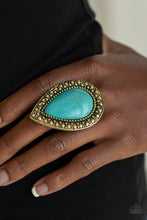 Load image into Gallery viewer, Paparazzi Accessories ⚘ Santa Fe Storm - Brass Ring⚘ Flat Rate Ship $4.50 ⚘
