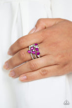Load image into Gallery viewer, Paparazzi Accessories ⚘ Blink Back TIERS - Pink Ring⚘ Flat Rate Ship $4.50 ⚘
