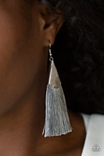 Load image into Gallery viewer, Paparazzi Accessories ⚘ In Full PLUME - Silver Earrings⚘ Flat Rate Ship $4.50 ⚘
