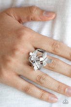 Load image into Gallery viewer, Paparazzi Accessories ⚘ Full Of Flutter - Silver Ring⚘ Flat Rate Ship $4.50 ⚘
