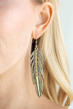 Load image into Gallery viewer, Paparazzi Accessories ⚘ Give Me A ROOST - Brass Earrings⚘ Flat Rate Ship $4.50 ⚘
