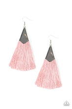 Load image into Gallery viewer, pittmanbling-and-jewelry-inc-presentsin-full-plume-pink-earrings-paparazzi-accessories
