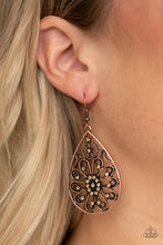 Load image into Gallery viewer, Paparazzi Accessories ⚘ Flowering Finery - Copper Earrings⚘ Flat Rate Ship $4.50 ⚘
