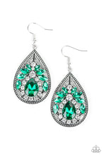 Load image into Gallery viewer, pittmanbling-and-jewelry-inc-presentscandlelight-sparkle-green-earrings-paparazzi-accessories
