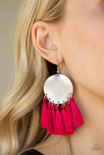 Load image into Gallery viewer, Paparazzi Accessories ⚘ Tassel Tribute - Pink Earrings⚘ Flat Rate Ship $4.50 ⚘
