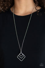 Load image into Gallery viewer, Paparazzi Accessories ⚘ Square It Up - Silver Necklace⚘ Flat Rate Ship $4.50 ⚘
