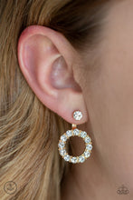 Load image into Gallery viewer, Paparazzi Accessories ⚘ Diamond Halo - Gold Post Earrings⚘ Flat Rate Ship $4.50 ⚘

