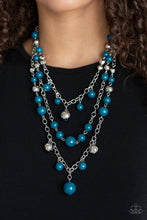 Load image into Gallery viewer, Paparazzi Accessories ⚘ The Partygoer - Blue Necklace⚘ Flat Rate Ship $4.50 ⚘

