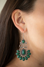 Load image into Gallery viewer, Paparazzi Accessories ⚘ Paradise Parlor - Green Earrings⚘ Flat Rate Ship $4.50 ⚘
