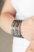 Load image into Gallery viewer, Paparazzi Accessories ⚘ Big Time Shine - Black Bracelet⚘ Flat Rate Ship $4.50 ⚘

