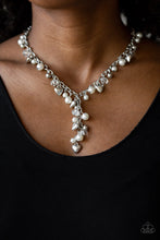 Load image into Gallery viewer, Paparazzi Accessories ⚘ Vintage Heartthrob - White Necklace⚘ Flat Rate Ship $4.50 ⚘
