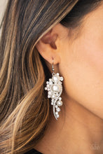 Load image into Gallery viewer, Paparazzi Accessories ⚘ High-End Elegance - White Earrings⚘ Flat Rate Ship $4.50 ⚘
