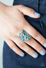 Load image into Gallery viewer, Paparazzi Accessories ⚘ Glitter Flirt - Blue Ring⚘ Flat Rate Ship $4.50 ⚘
