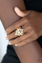 Load image into Gallery viewer, Paparazzi Accessories ⚘ Royal Love Story - Gold Ring⚘ Flat Rate Ship $4.50 ⚘
