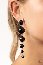Load image into Gallery viewer, Paparazzi Accessories ⚘ Living a WEALTHY Lifestyle - Black Post Earrings⚘ Flat Rate Ship $4.50 ⚘
