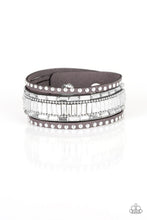 Load image into Gallery viewer, pittmanbling-and-jewelry-inc-presentsrock-star-rocker-silver-bracelet-paparazzi-accessories
